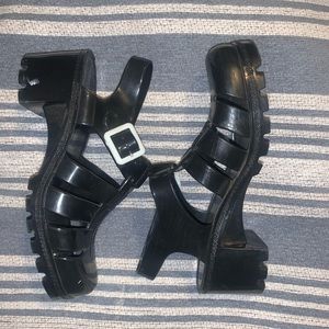 Black Jelly Sandals